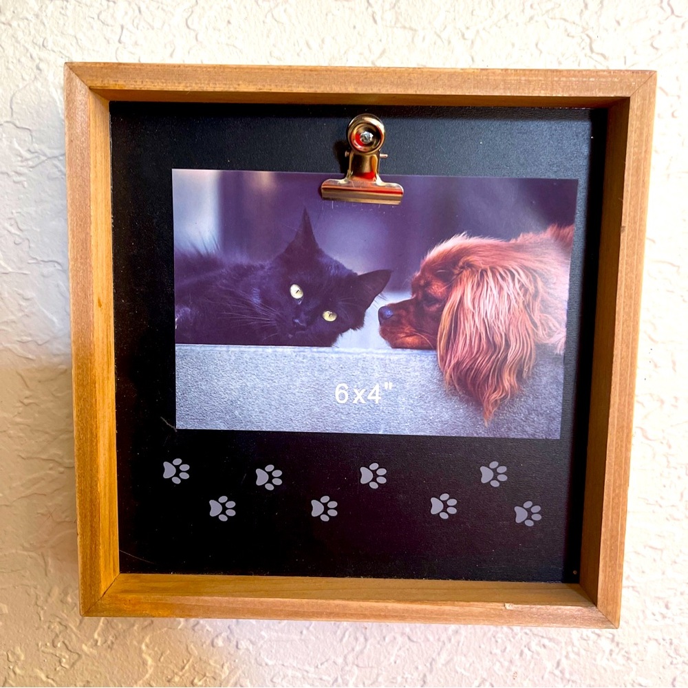 Pet Picture Frame Cat or Dog Frame 4x6 Or Memorial Pet Loss Picture Frame WOOD